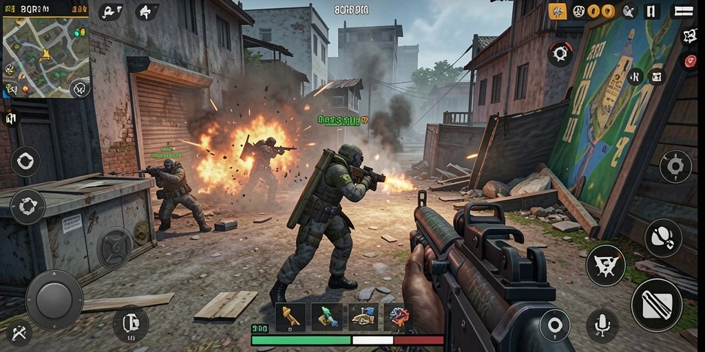 Tangkapan layar dari gameplay 8QR yang mendebarkan.