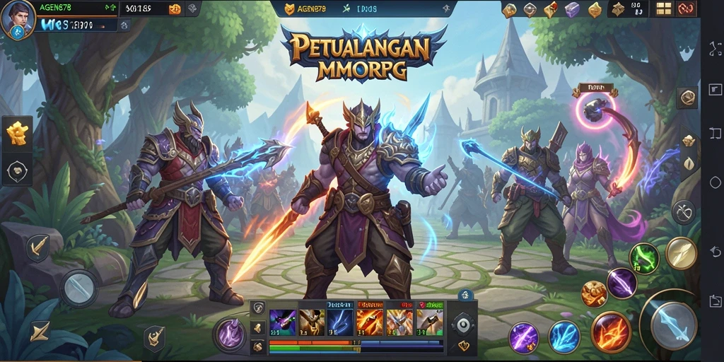 Gameplay menakjubkan di dunia AGEN878 MMORPG.