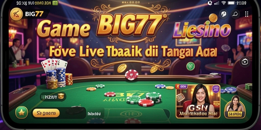 Tampilan gameplay Live Casino yang menegangkan dan interaktif di BIG77.
