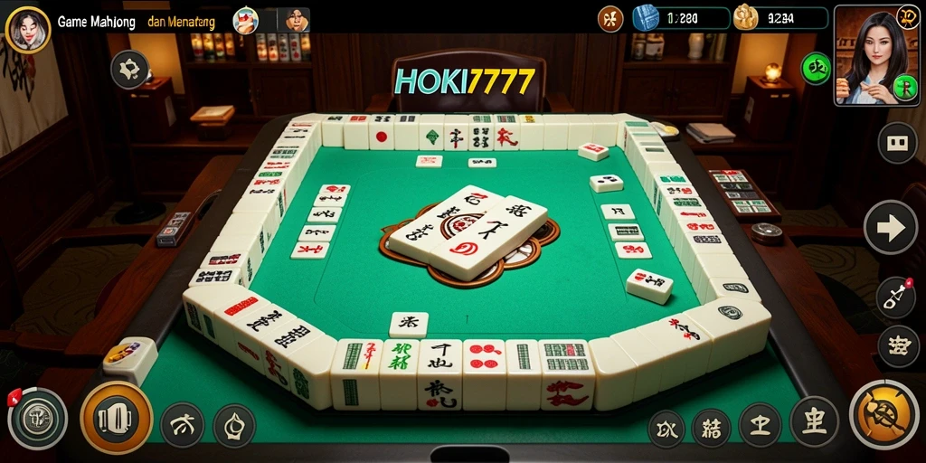 Tampilan gameplay seru HOKI777 dengan berbagai tantangan Mahjong.
