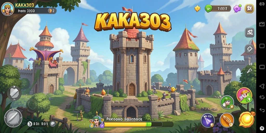 Tampilan gameplay menara pertahanan KAKA303 yang menegangkan.