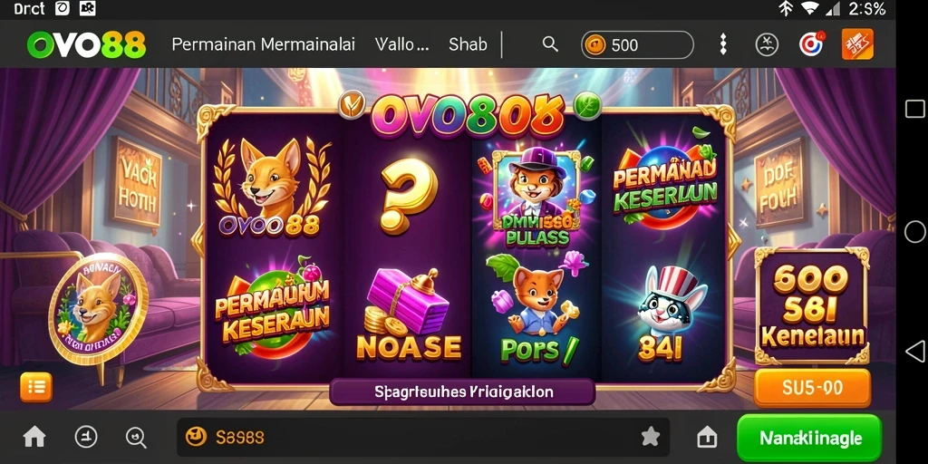 Tampilan gameplay OVO88 yang menarik dan penuh warna.