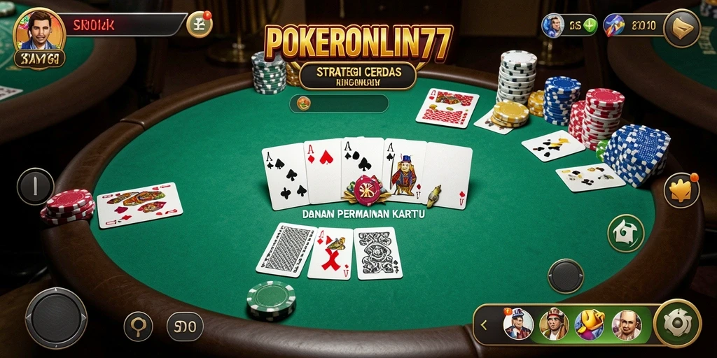 Tampilan gameplay menarik di POKERONLIN77 dengan berbagai strategi yang diterapkan.