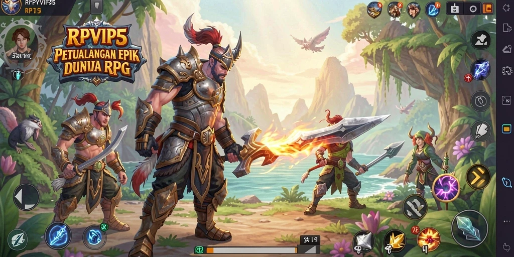 Gameplay seru RPVIP5 dengan karakter dan petualangan mendebarkan.