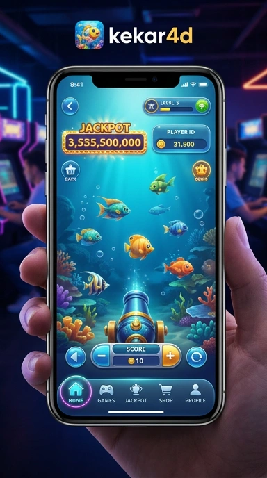 Screenshot antarmuka pengguna aplikas kekar4d yang menarik.